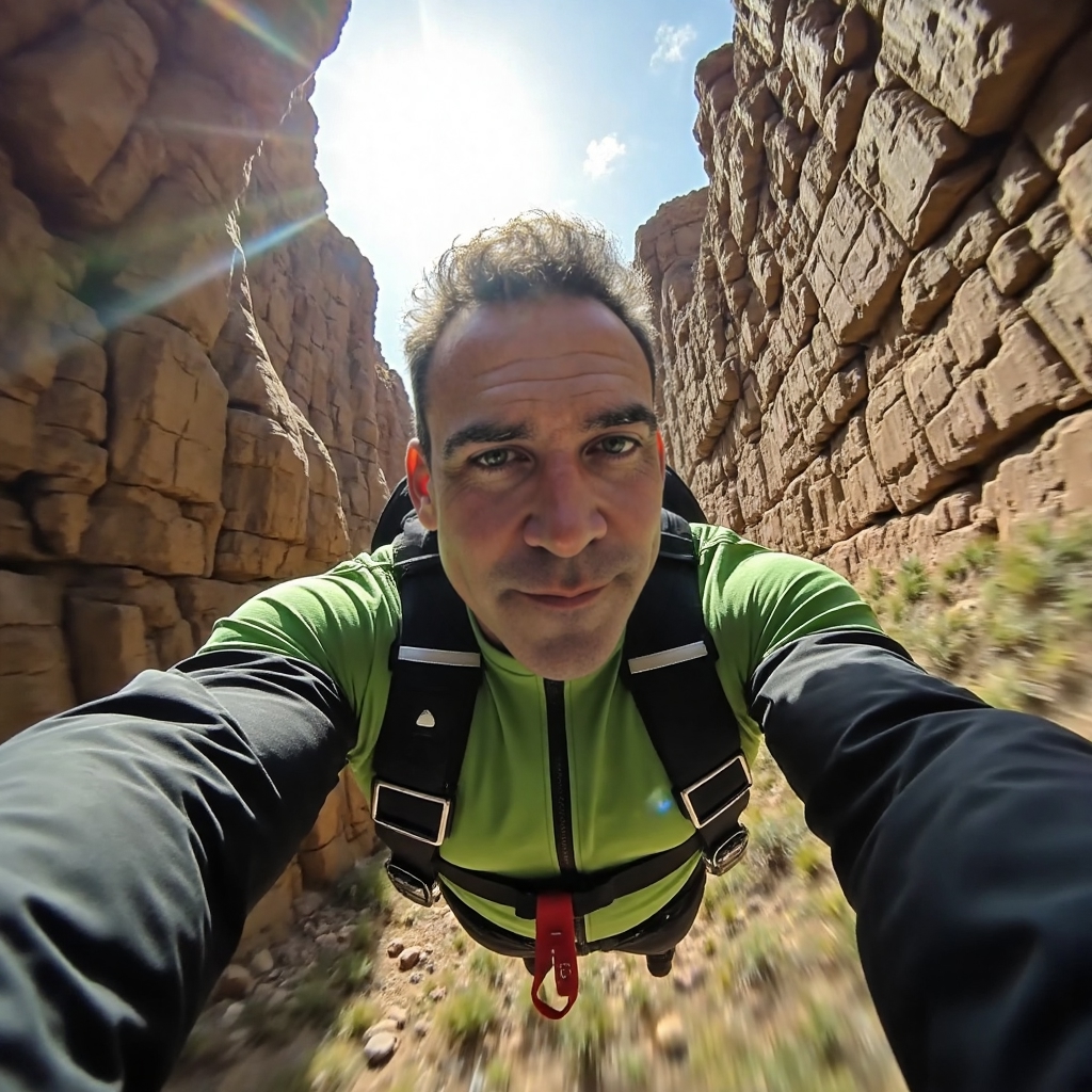 Man in wingsuit